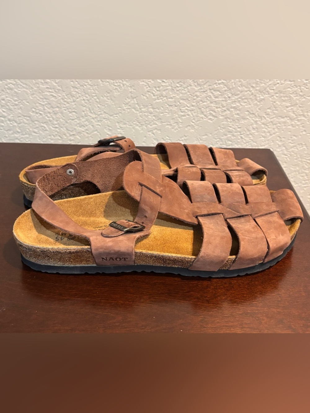 Naot Brown  Leather Fisherman  Sandals